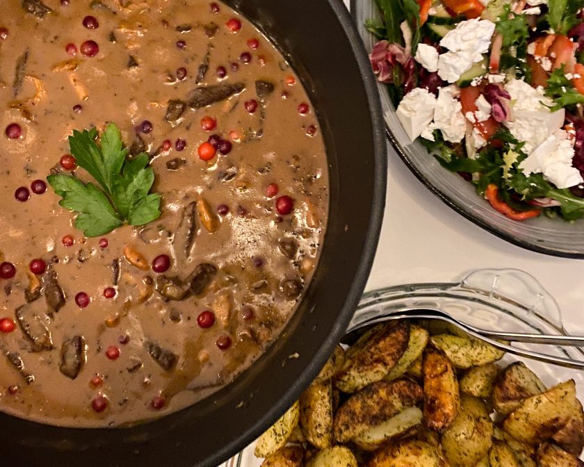 Älggryta med kantareller
