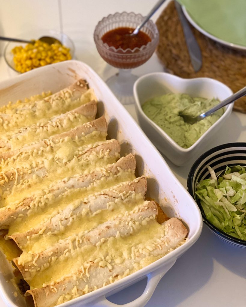 Burritos med köttfärs och philadelphia