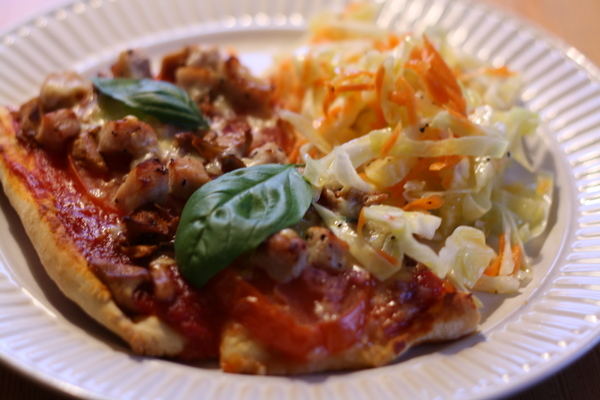Fläskfilépizza