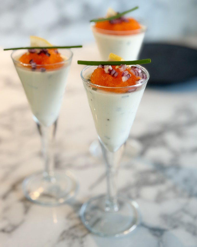 Gräslökspannacotta