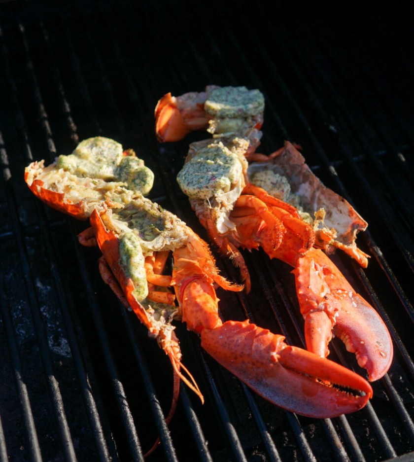 Grillad hummer med dill- och citronsmör