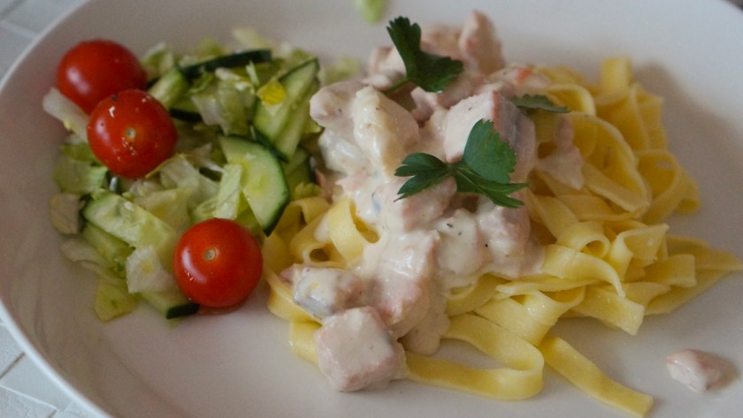 Krämig laxpasta