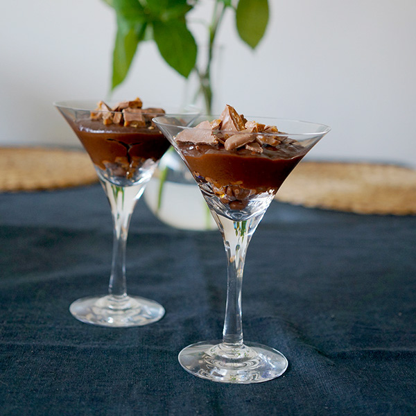 Pannacotta med chokladkrokant