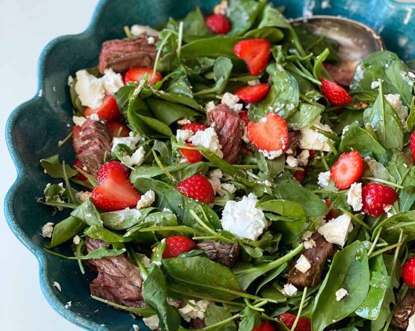 Sommarsallad med flankstek