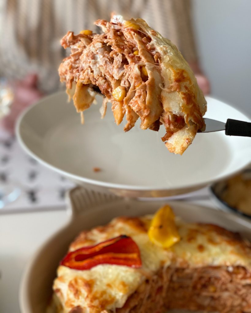 Tacotårta med grillad kyckling